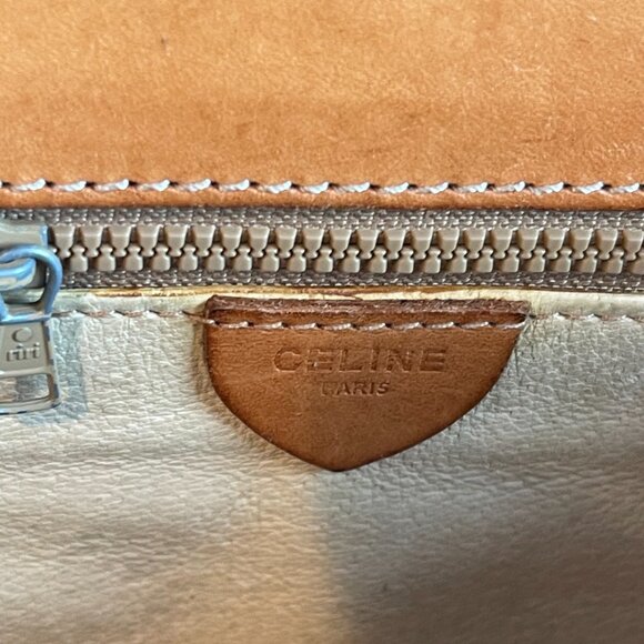 Celine Vintage Macadam Clutch Wristlet Bag  w/ Lock and Key - Preowned - Picture 15 of 16